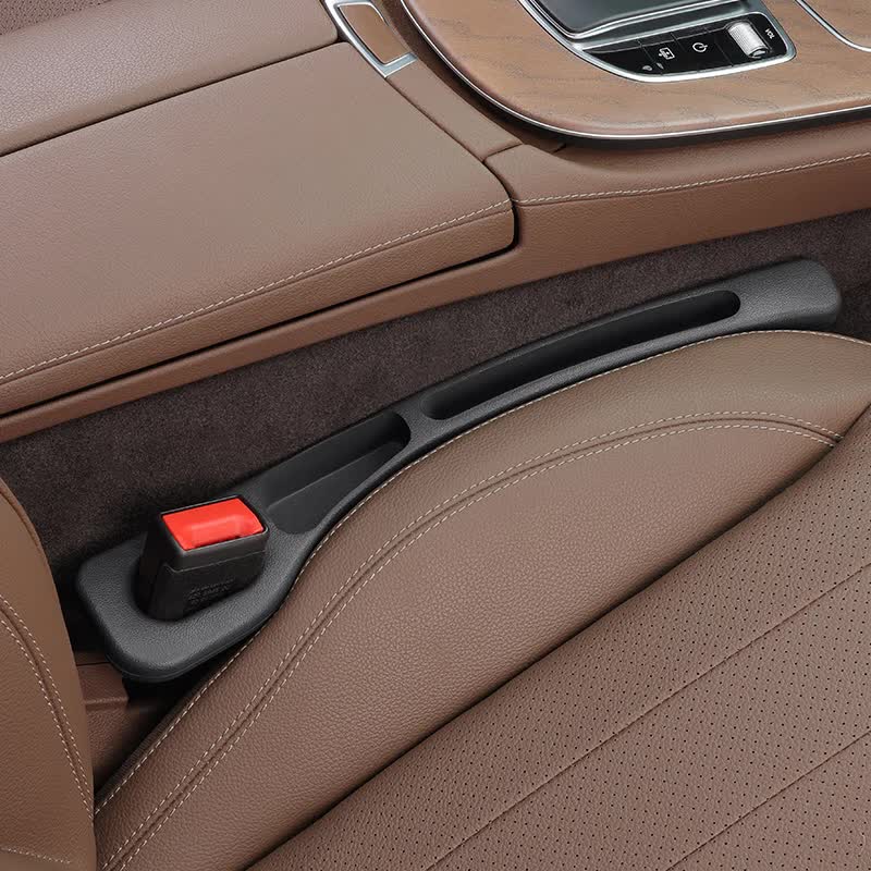 Black Car Seat Gap Filler - 2 Pieces Car Interior Storage Organizer for Front Seat Seam V888-ELOSUNG21162