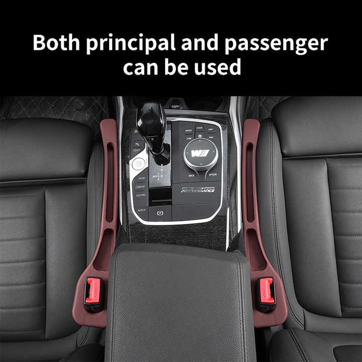 Black Car Seat Gap Filler - 2 Pieces Car Interior Storage Organizer for Front Seat Seam V888-ELOSUNG21162