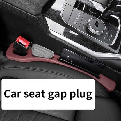Black Car Seat Gap Filler - 2 Pieces Car Interior Storage Organizer for Front Seat Seam V888-ELOSUNG21162