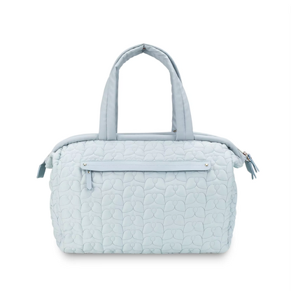 Blue Quilted Pattern Large Capacity Mummy Bag - Stylish Baby Diaper Bag for Moms, Baby Stroller Bag with V888-ELOSUNG21167