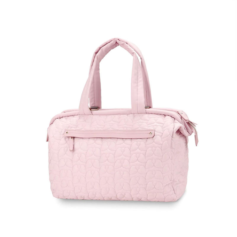 Pink Quilted Pattern Large Capacity Mummy Bag - Stylish Baby Diaper Bag for Moms, Baby Stroller Bag with V888-ELOSUNG21168