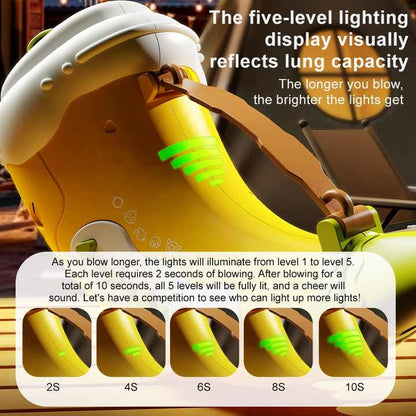 Yellow Interactive Animal Sound Whistle Horn for Kids - Lung Capacity Training and 30+ Sound Effects Toy V888-ELOSUNG21177