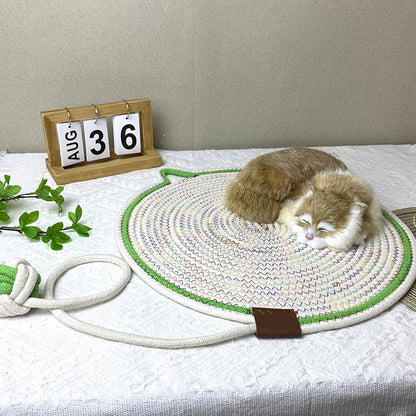 3 Pcs Brown Durable Cat Scratching Mat with Attached Toy Ball - Washable and Multi-Functional, Ideal for V888-ELOSUNG21197
