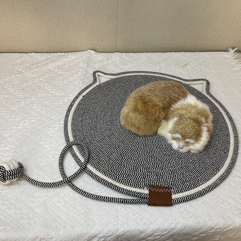 3 Pcs Grey Durable Cat Scratching Mat with Attached Toy Ball - Washable and Multi-Functional, Ideal for Cats' V888-ELOSUNG21198