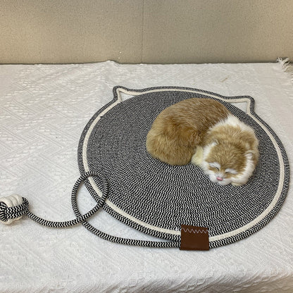 3 Pcs Grey Durable Cat Scratching Mat with Attached Toy Ball - Washable and Multi-Functional, Ideal for Cats' V888-ELOSUNG21198