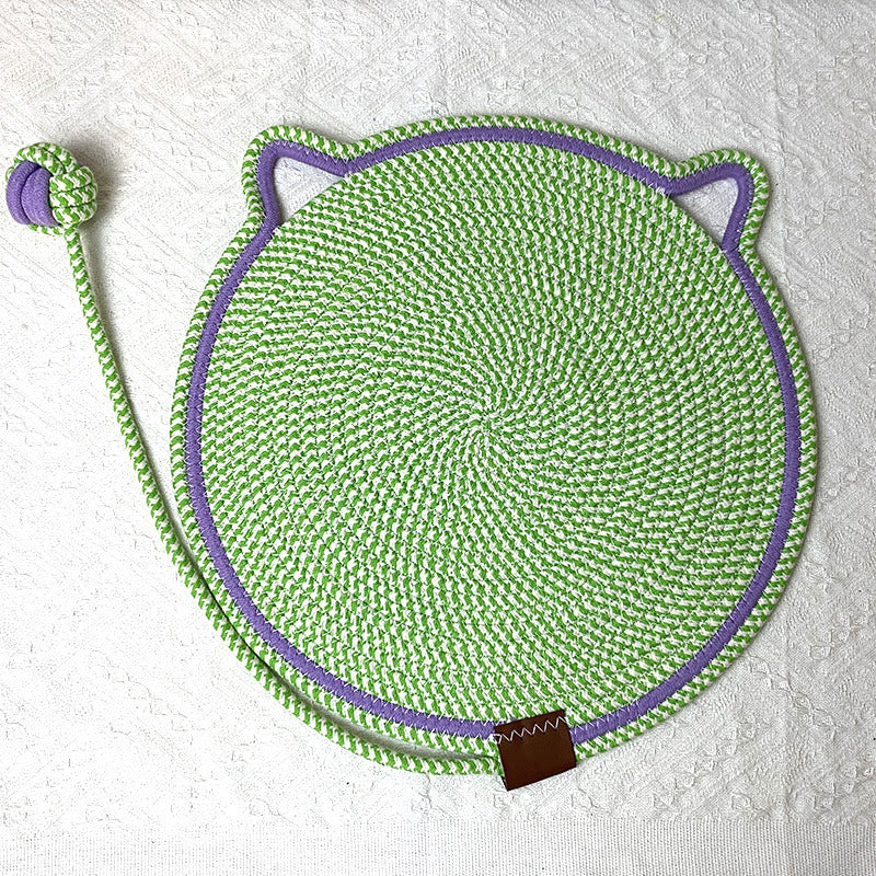 3 Pcs Green Durable Cat Scratching Mat with Attached Toy Ball - Washable and Multi-Functional, Ideal for V888-ELOSUNG21203