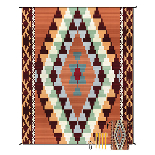 Style STD-001-17 Brown Quick Dry Beach Mat Sand Proof Waterproof Outdoor Picnic Blanket - Compact & V888-ELOSUNG21226