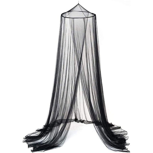Black Hanging Princess Bed Canopy Mosquito Net - Dome Bedding for Dorm Rooms & Bedrooms (Fits 1.8m-2m Beds) V888-ELOSUNG21275