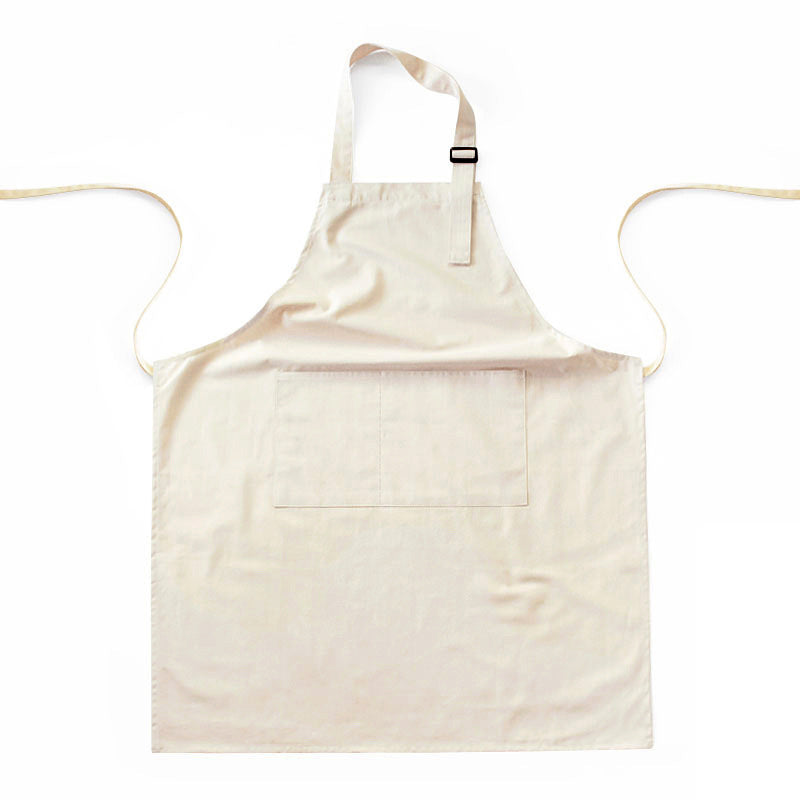 Beige Waterproof & Oil-Proof Apron - Adjustable Kitchen Apron with Pockets V888-ELOSUNG21367
