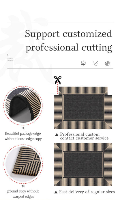 50*80cm Brown Style 2 Geometric Patterns Outdoor Entryway Mat - Non-Slip Welcome Rug for Front Door V888-ELOSUNG21391