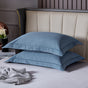 Blue Pure Cotton Flannel Pillowcase Set - Soft, Thickened, Solid Color (Pair, 48x74cm) V888-ELOSUNG21438