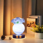 Blue Dreamy Rose Planet Lamp Night Light - Elegant 21cm USB-Charged 3-Color Touch Dimming Decor Gift V888-ELOSUNG21554