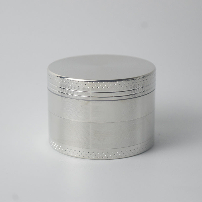 Silver Premium 4-Layer Zinc Alloy Herb Grinder - Magnetic Lid & Fine Grinding, 63mm, 162g V888-ELOSUNG21649
