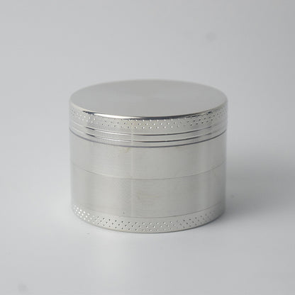 Silver Premium 4-Layer Zinc Alloy Herb Grinder - Magnetic Lid & Fine Grinding, 63mm, 162g V888-ELOSUNG21649