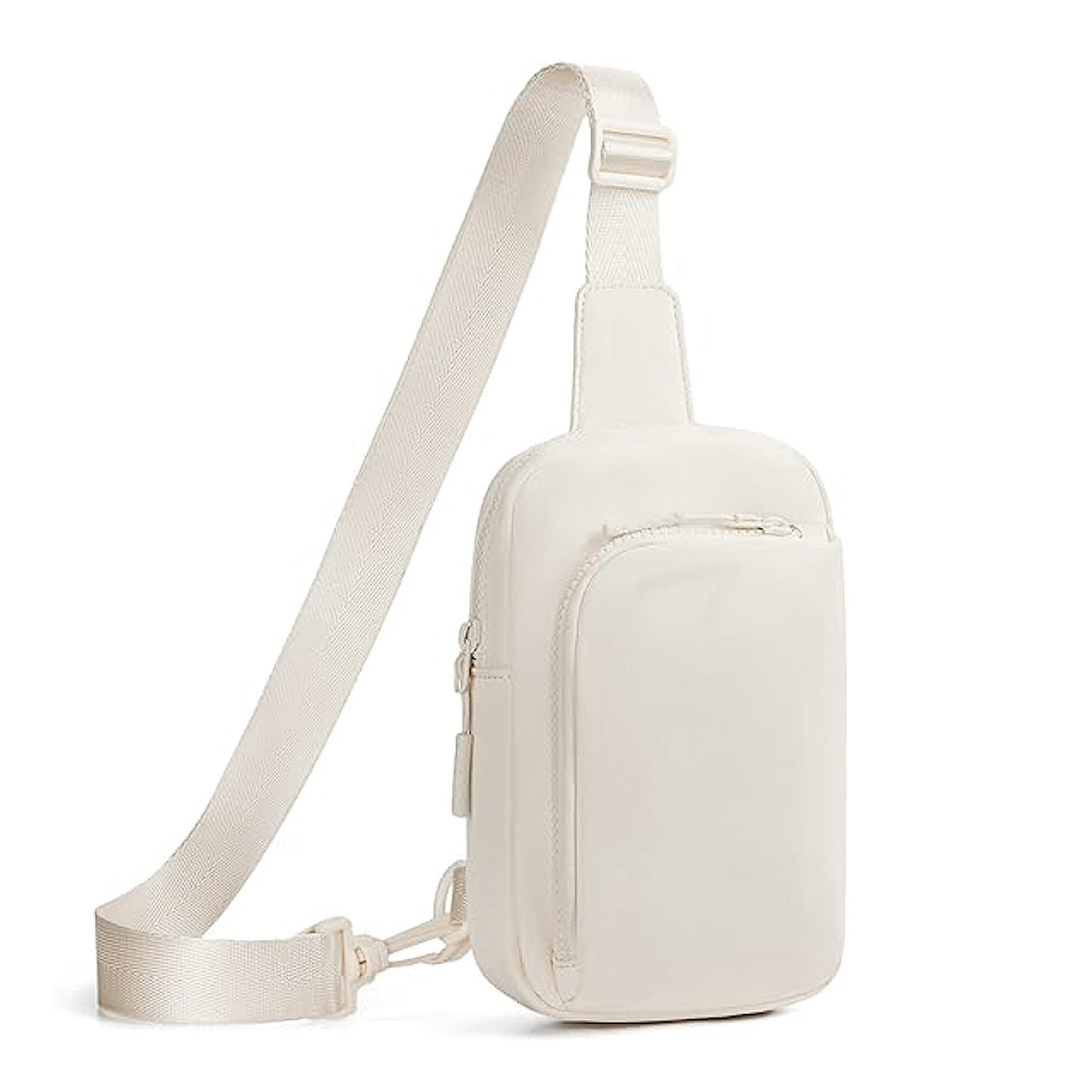 White Trendy Waterproof Sling Bag - Lightweight Crossbody Chest Pack, Adjustable Strap V888-ELOSUNG21710