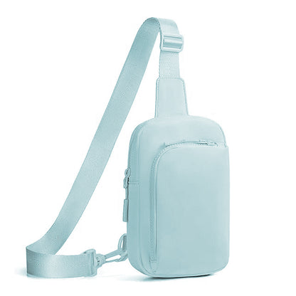 Light Blue Trendy Waterproof Sling Bag - Lightweight Crossbody Chest Pack, Adjustable Strap V888-ELOSUNG21712