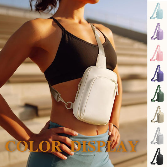 Light Blue Trendy Waterproof Sling Bag - Lightweight Crossbody Chest Pack, Adjustable Strap V888-ELOSUNG21712