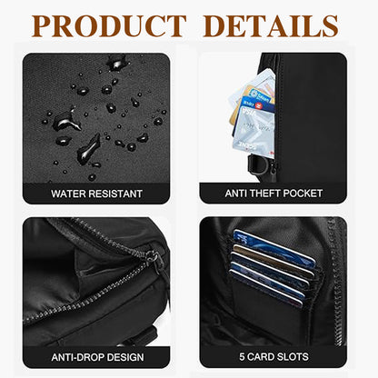 Light Blue Trendy Waterproof Sling Bag - Lightweight Crossbody Chest Pack, Adjustable Strap V888-ELOSUNG21712