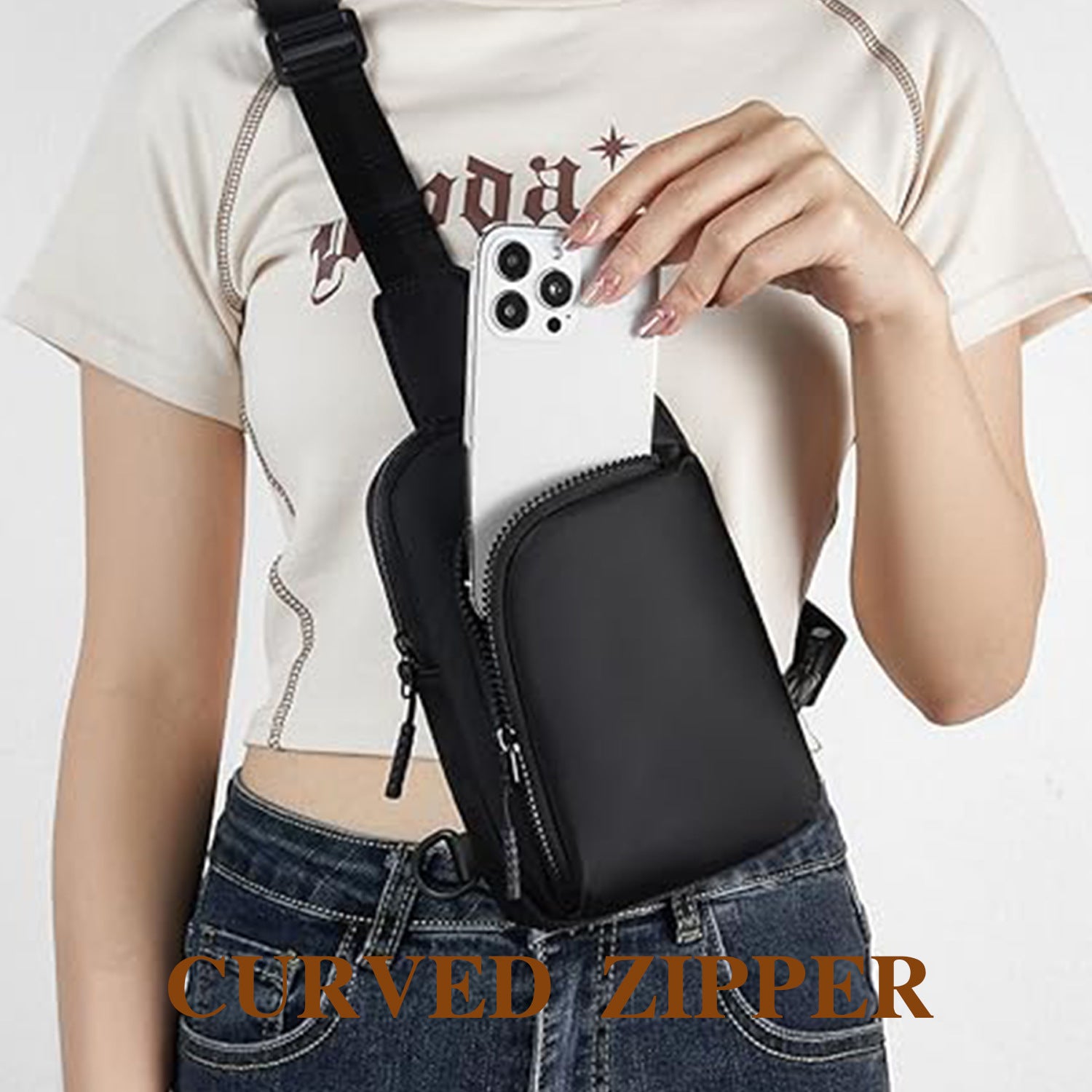 Light Blue Trendy Waterproof Sling Bag - Lightweight Crossbody Chest Pack, Adjustable Strap V888-ELOSUNG21712