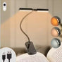 Black Rechargeable Dual-Head Clip-On Book Light - Touch Control Reading Lamp with Eye Protection V888-ELOSUNG21723