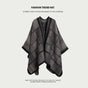 Grey Ethnic Boho Shawl for Women - Stylish Split Cape for Travel and Cooling Rooms V888-ELOSUNG21764
