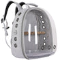 Grey Stylish Transparent PVC Pet Carrier Backpack - Large Capacity, Multi-Use for Birds & Cats(Including V888-ELOSUNG21776
