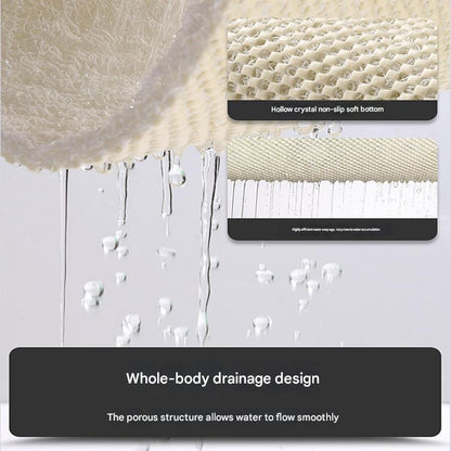 Yellow Leaves Pattern PVC Non-Slip Bath Mat 45x75cm - Shower Drain Hole Design, Soft & Quick-Dry Bathroom Rug V888-ELOSUNG21795