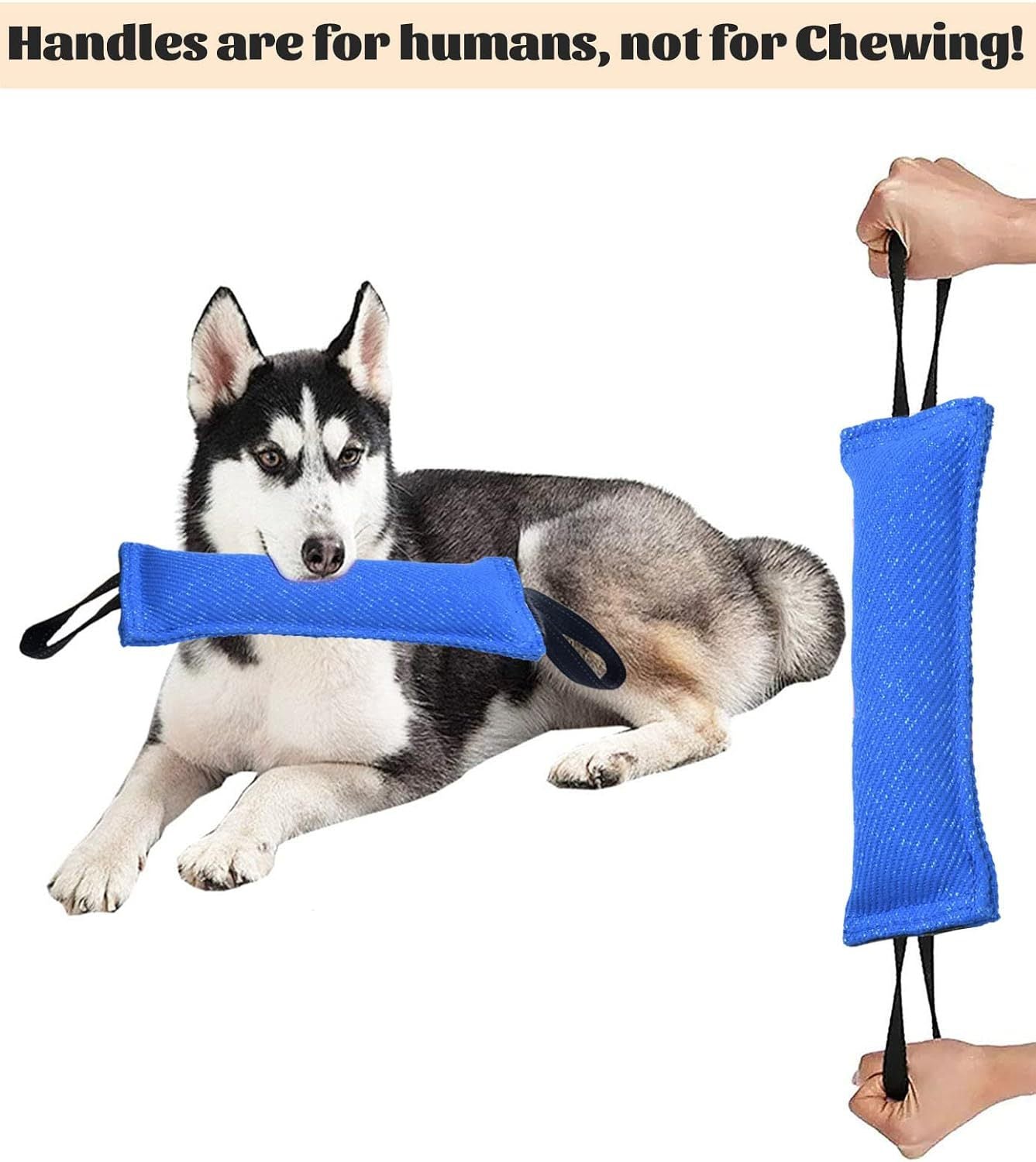 Black Durable 2-Pack Tug-of-War Dog Training Toy - Tear-Resistant, Safe & Interactive for All Breeds V888-ELOSUNG21853