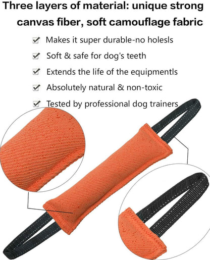 Green Durable 2-Pack Tug-of-War Dog Training Toy - Tear-Resistant, Safe & Interactive for All Breeds V888-ELOSUNG21857