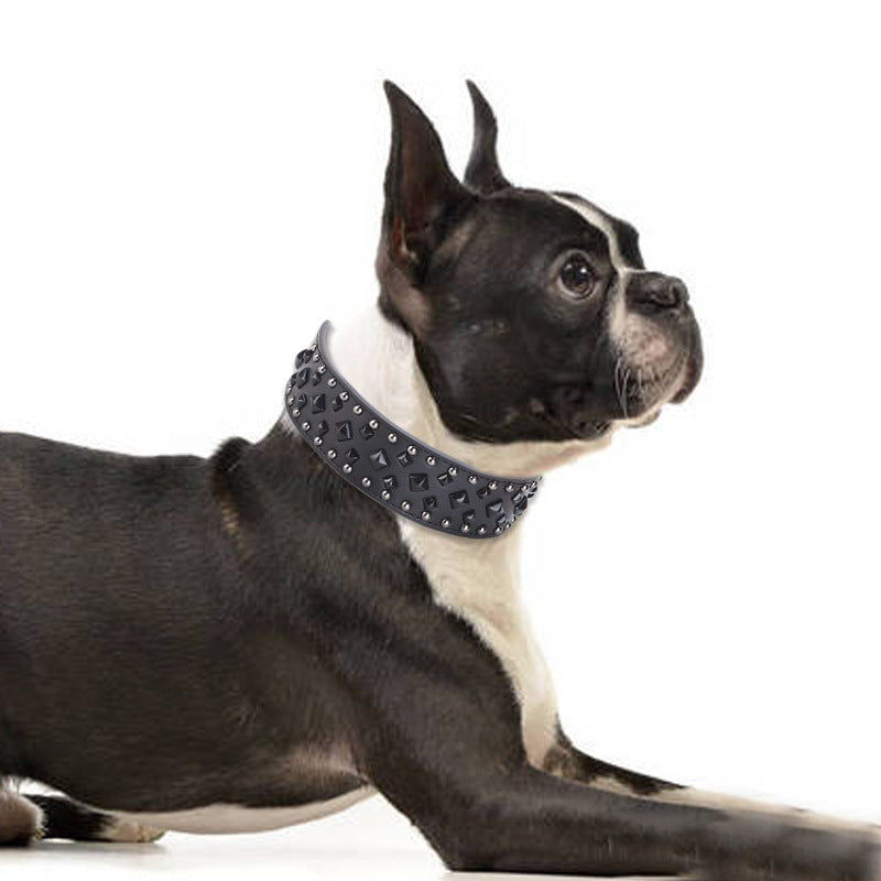 Size S Pink 1 pack Stylish PU Leather Dog Collar with Spikes - Adjustable, Durable & Comfortable for Medium V888-ELOSUNG21861