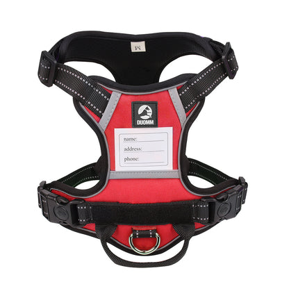 Size L Red Reflective No-Pull Dog Harness - Adjustable & Durable for Large Breeds, Anti-Escape Design V888-ELOSUNG21883