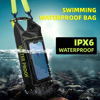 Orange 2L Waterproof Phone Pouch - Multi-Functional PVC Dry Bag for Swimming and Water Activities V888-ELOSUNG21928