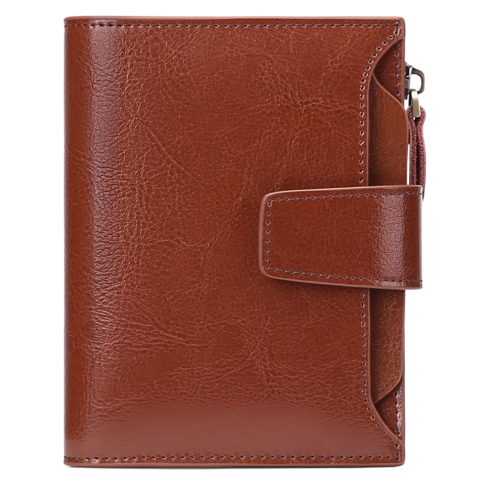 Brown Premium Genuine Leather RFID Blocking Women's Wallet - Lightweight, Multi-Functional, and Stylish V888-ELOSUNG21962