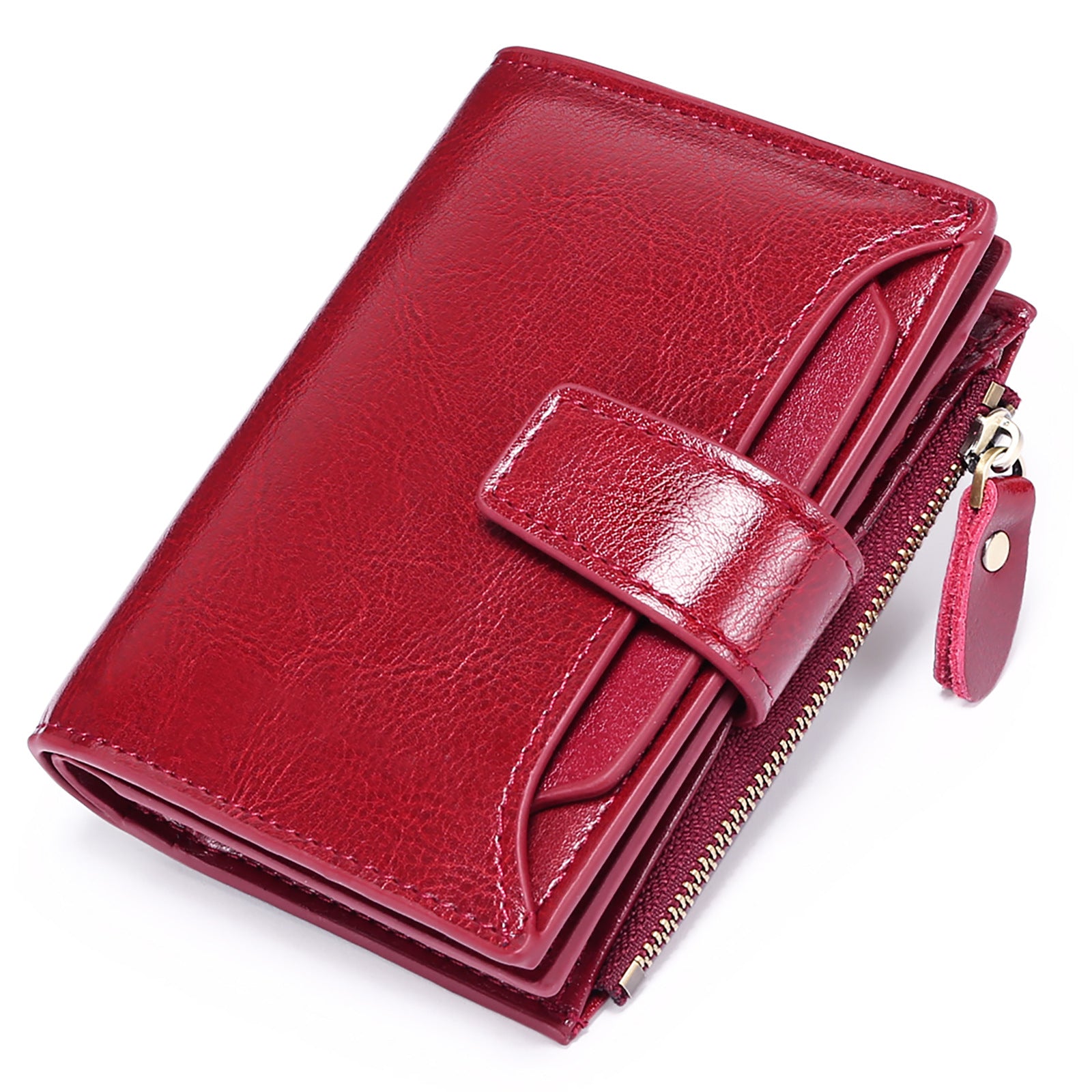 Brown Premium Genuine Leather RFID Blocking Women's Wallet - Lightweight, Multi-Functional, and Stylish V888-ELOSUNG21962