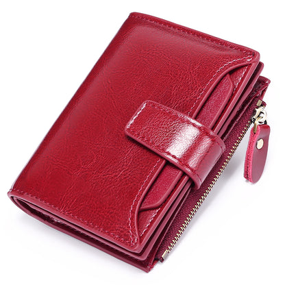 Brown Premium Genuine Leather RFID Blocking Women's Wallet - Lightweight, Multi-Functional, and Stylish V888-ELOSUNG21962