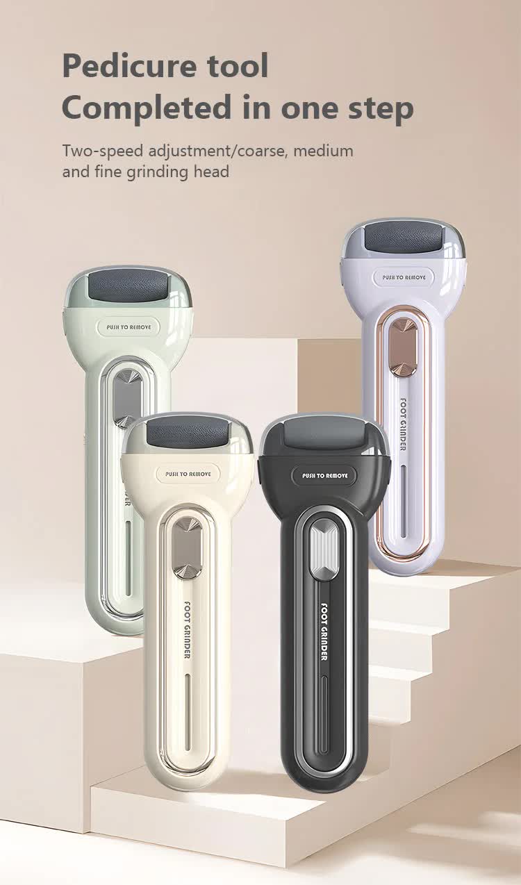 Black Electric Foot Grinder with USB Charging - Dual-Speed Callus Remover for Smooth, Exfoliated Feet V888-ELOSUNG21967