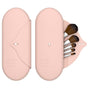 2 Pcs Pink Elegant Silicone Makeup Brush Storage Case - Travel-Friendly, Dustproof, and Multi-Functional V888-ELOSUNG21971