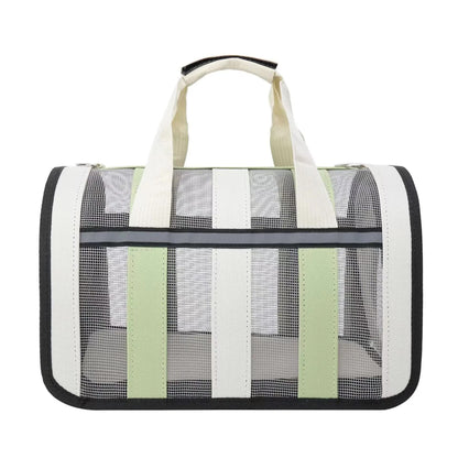 Size S Light Green And White Foldable Pet Carrier Bag - Lightweight, Breathable, and Spacious for All Seasons V888-ELOSUNG21982