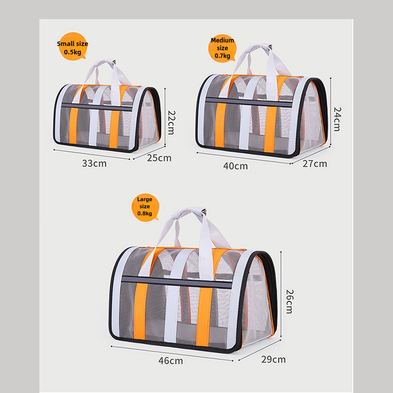 Size S Light Green And White Foldable Pet Carrier Bag - Lightweight, Breathable, and Spacious for All Seasons V888-ELOSUNG21982