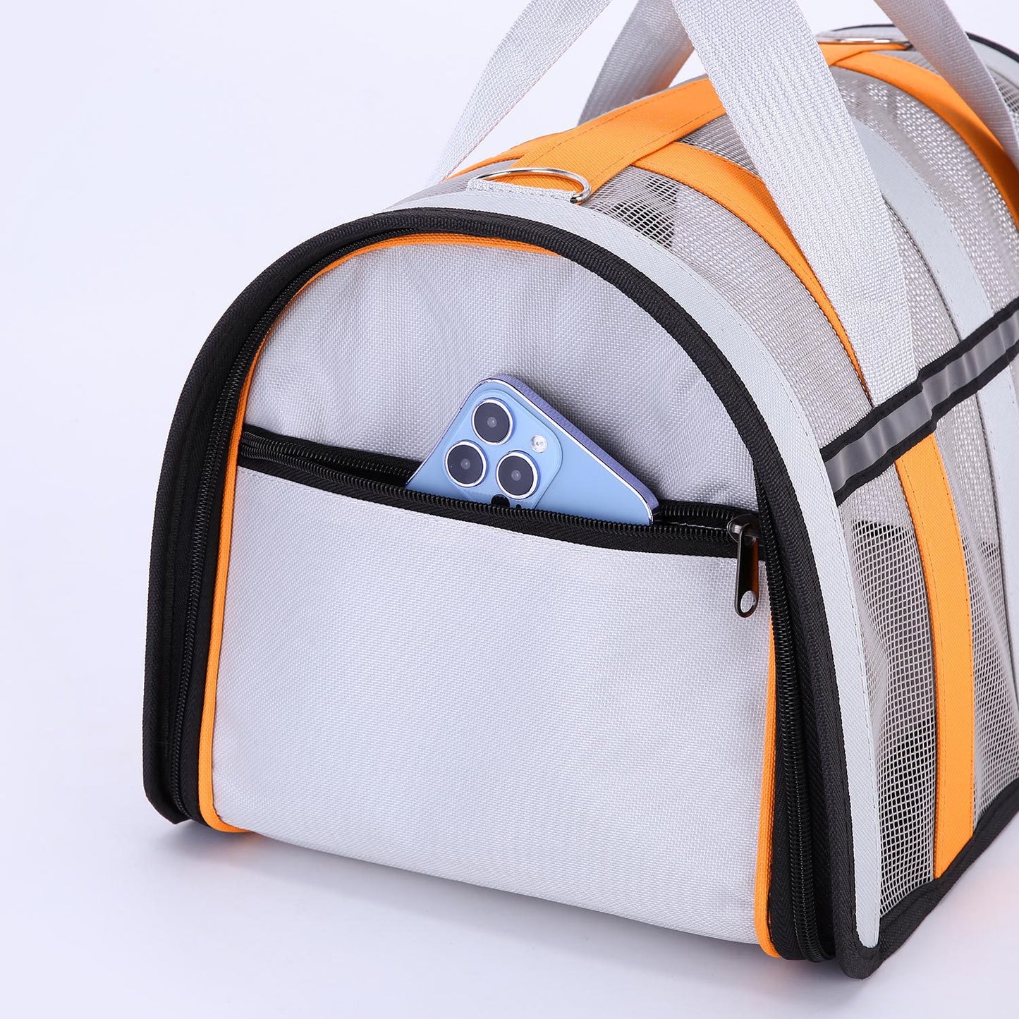 Size M Light Green And White Foldable Pet Carrier Bag - Lightweight, Breathable, and Spacious for All Seasons V888-ELOSUNG21990