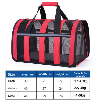 Size M Light Green And White Foldable Pet Carrier Bag - Lightweight, Breathable, and Spacious for All Seasons V888-ELOSUNG21990