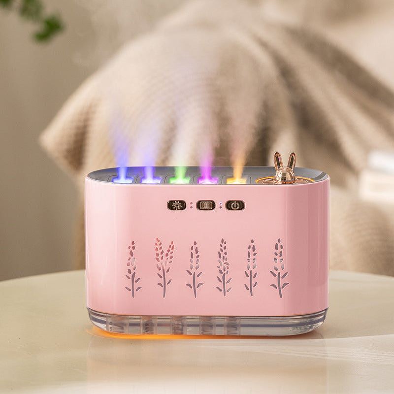 Pink Dynamic Color Changing Humidifier - Sound Control & Auto Shut-Of V888-ELOSUNG22070