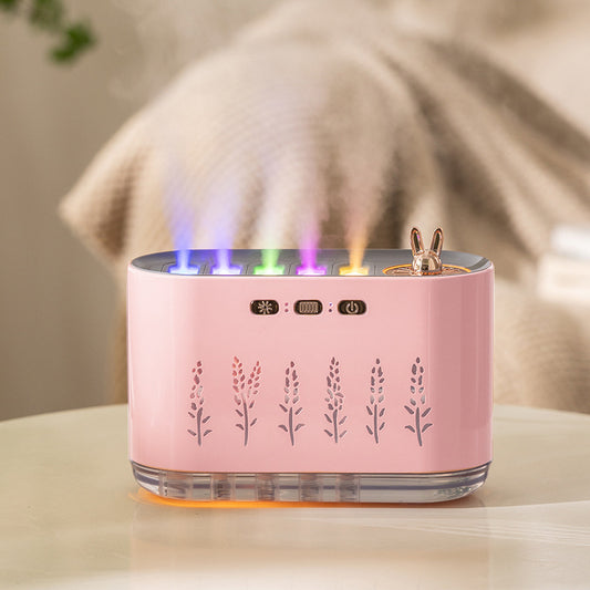 Pink Dynamic Color Changing Humidifier - Sound Control & Auto Shut-Of V888-ELOSUNG22070