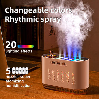 Pink Dynamic Color Changing Humidifier - Sound Control & Auto Shut-Of V888-ELOSUNG22070