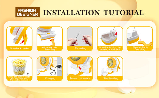 Pink Automatic Bead Loader - Electric DIY Jewelry Making Kit with Accessories V888-ELOSUNG22163