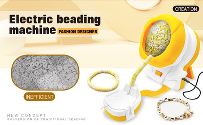 Pink Automatic Bead Loader - Electric DIY Jewelry Making Kit with Accessories V888-ELOSUNG22163