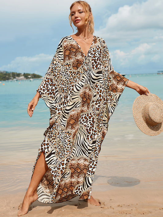 Style 5 Loose Fit Caftan Dress - Resort Style Beach Coverup for Women V888-ELOSUNG22194