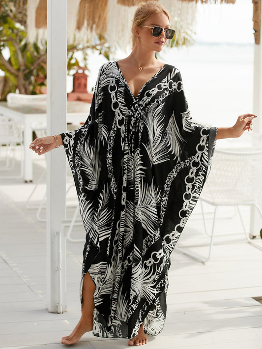 Style 6 Loose Fit Caftan Dress - Resort Style Beach Coverup for Women V888-ELOSUNG22195