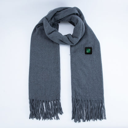 Gray Heated Scarf - Electric Warming Scarf, Winter Outdoor Essential (Without power bank) V888-ELOSUNG22226