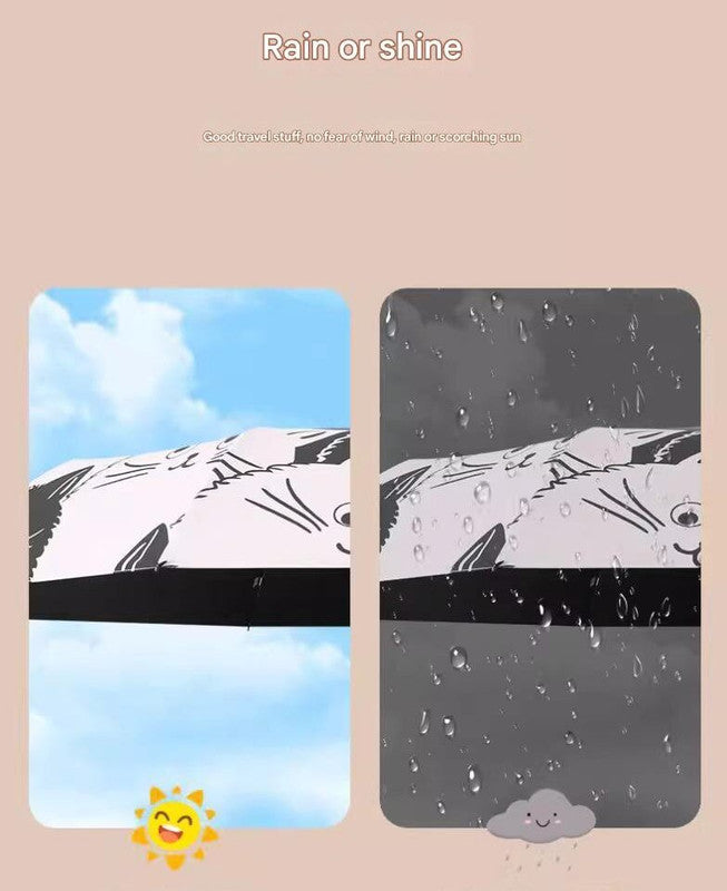 Panda Back Cute Cartoon Umbrella - Sun/Rain Umbrella V888-ELOSUNG22266